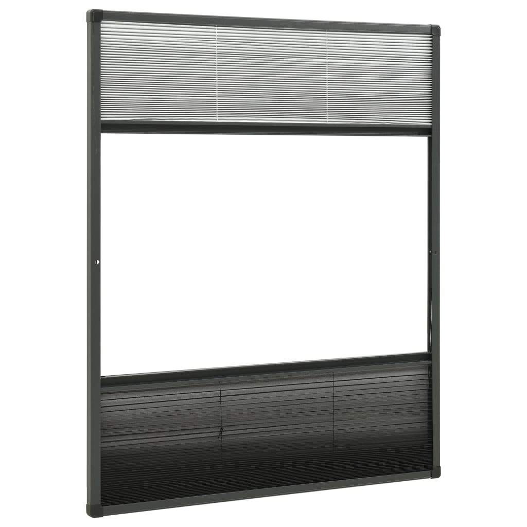 Moustiquaire plissée pour fenêtre aluminium 60x80 cm avec store intégré