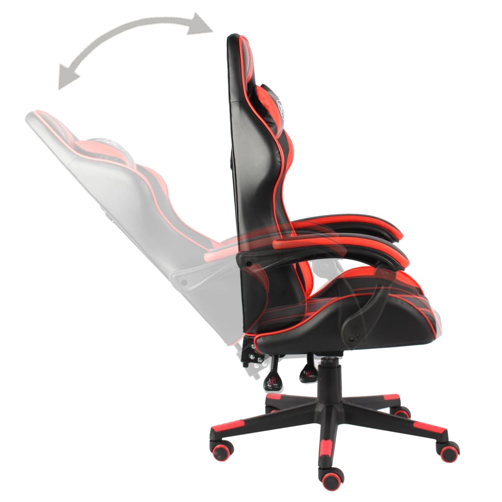 Fauteuil gaming similicuir noir et rouge