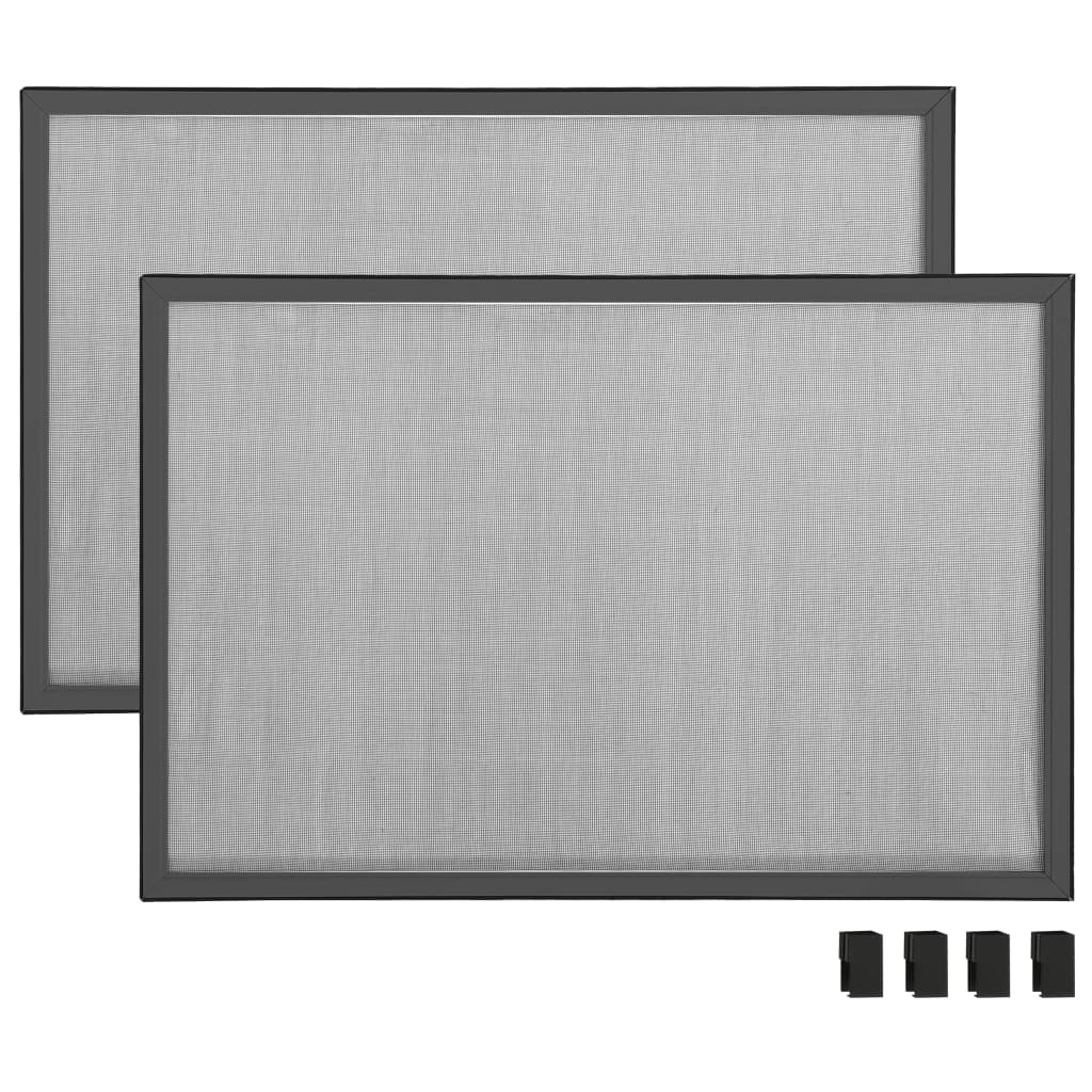 Extendable Insect Screen for Windows Anthracite (75-143)x50cm