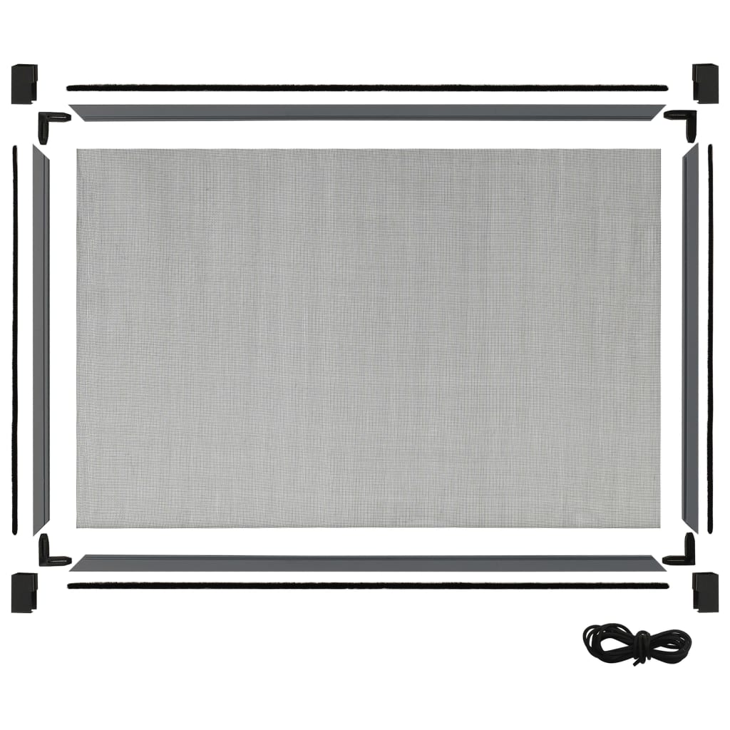Extendable Insect Screen for Windows Anthracite (75-143)x50cm
