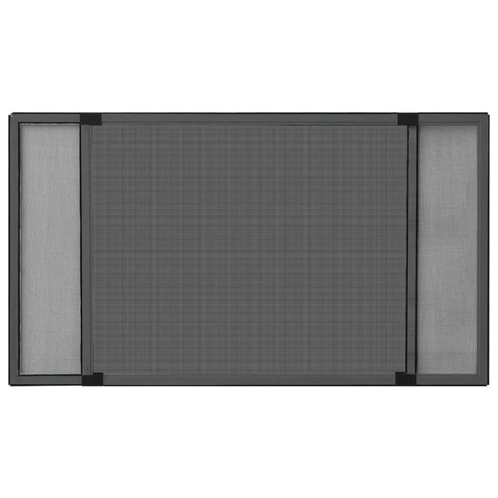 Moustiquaire télescopique pour fenêtre Anthracite (100-193)x75 cm