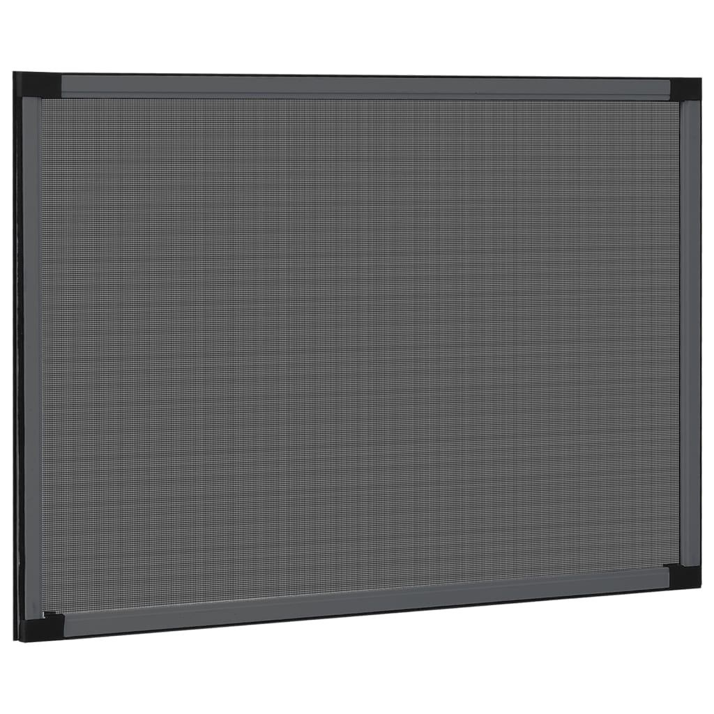 Moustiquaire télescopique pour fenêtre Anthracite (100-193)x75 cm