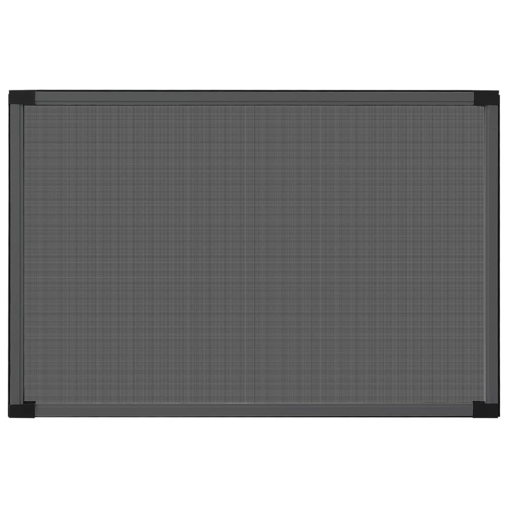 Moustiquaire télescopique pour fenêtre Anthracite (100-193)x75 cm