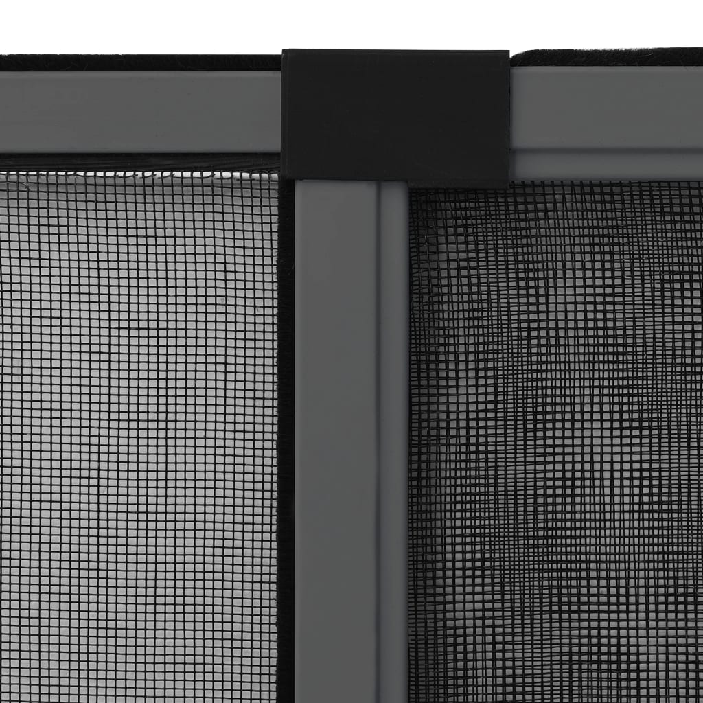 Moustiquaire télescopique pour fenêtre Anthracite (100-193)x75 cm