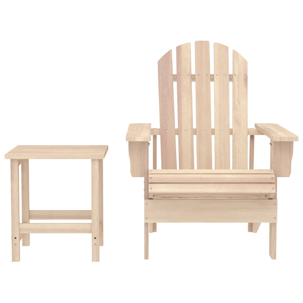 Adirondack-Gartenstuhl mit Tisch Massivholz Tanne