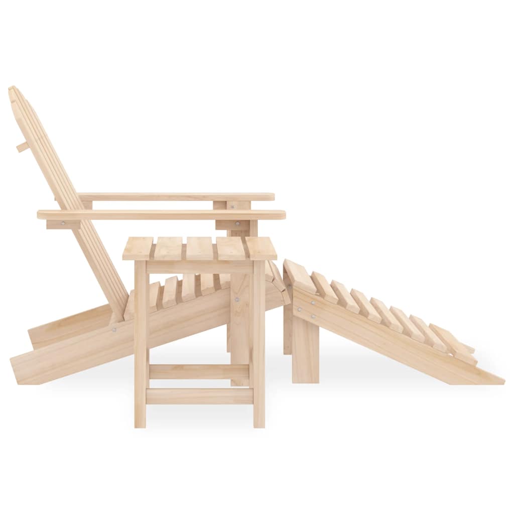 Adirondack-Gartenstuhl mit Fußstütze & Tisch Massivholz Tanne