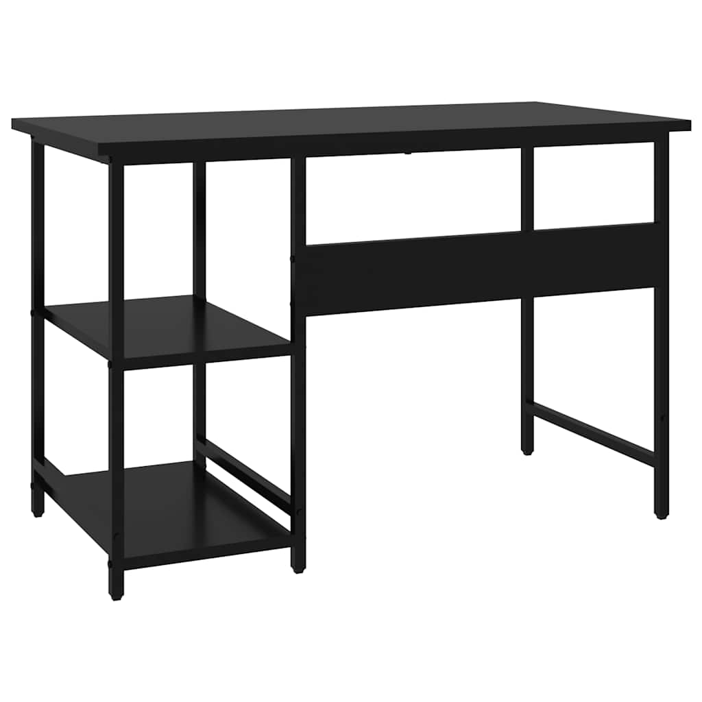 Computertisch Schwarz 105x50x72 cm MDF und Metall