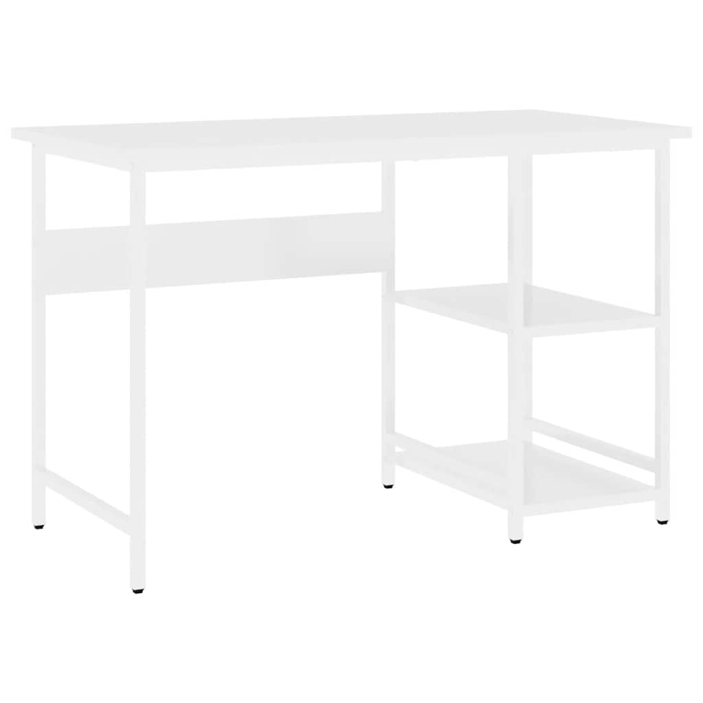 Computer Desk White 105x50x72 cm MDF and Metal