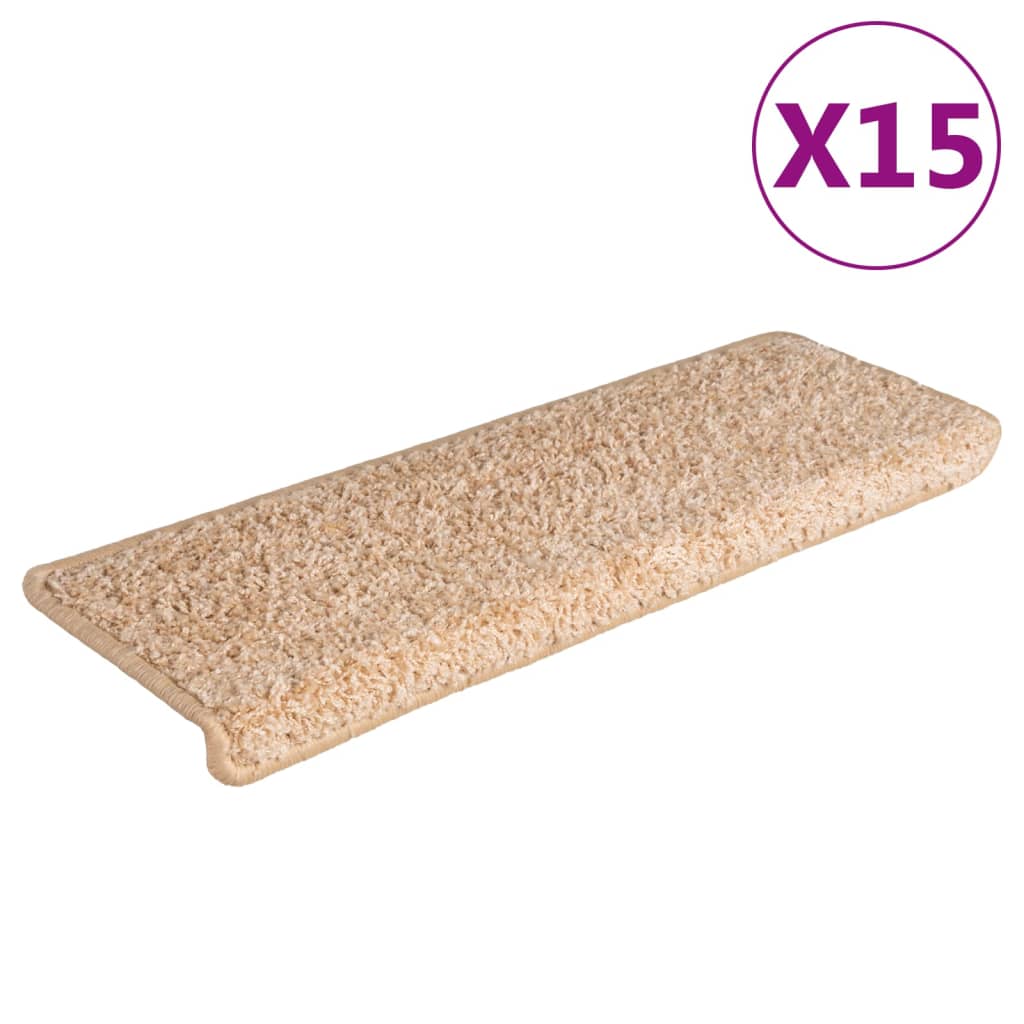 Stufenmatten 15 Stk. 65x21x4 cm Gold Rechteckiger Rand