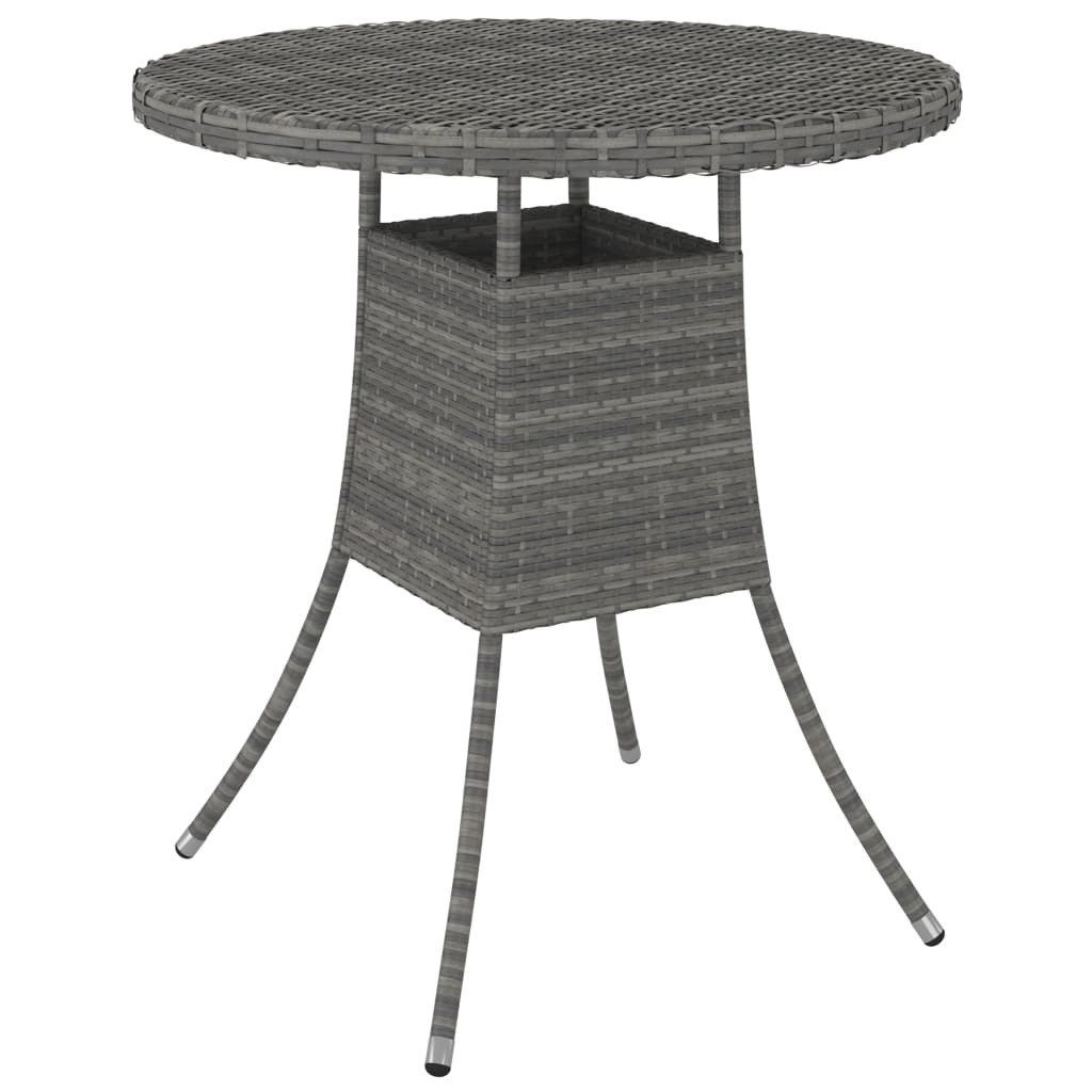 7-tlg. Garten-Sofagarnitur mit Auflagen Poly Rattan Grau