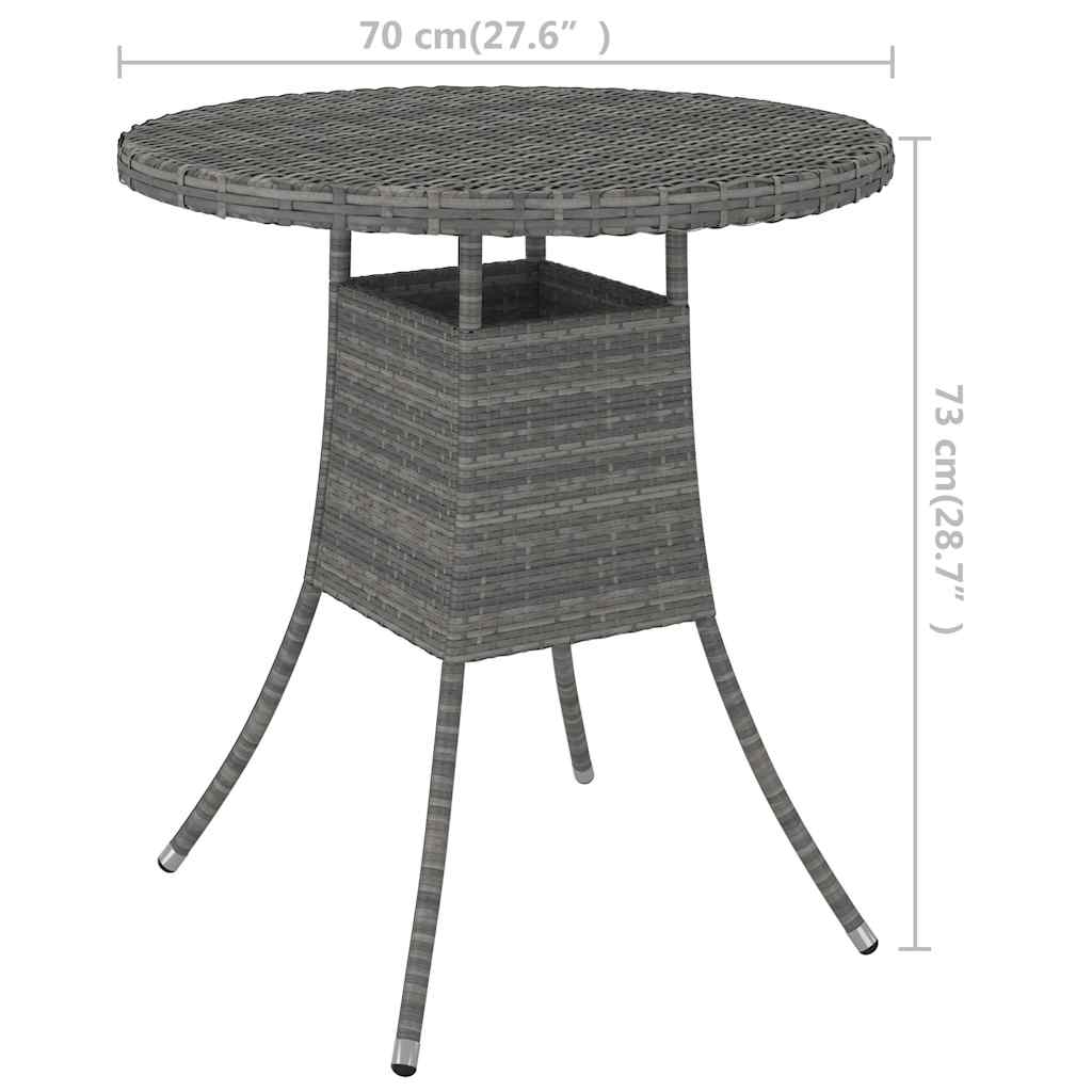 9-tlg. Garten-Sofagarnitur mit Auflagen Poly Rattan Grau
