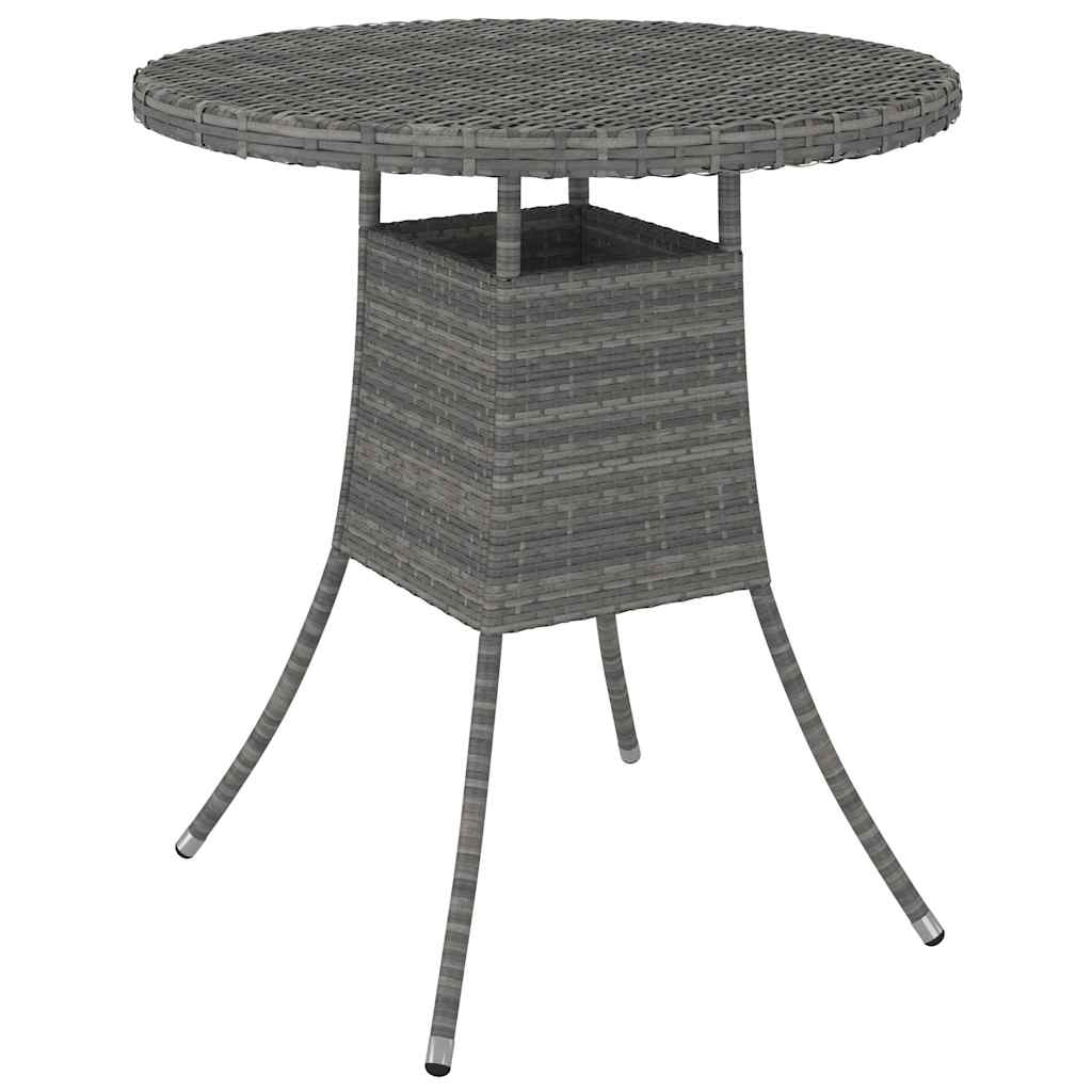 9-tlg. Garten-Sofagarnitur mit Auflagen Poly Rattan Grau