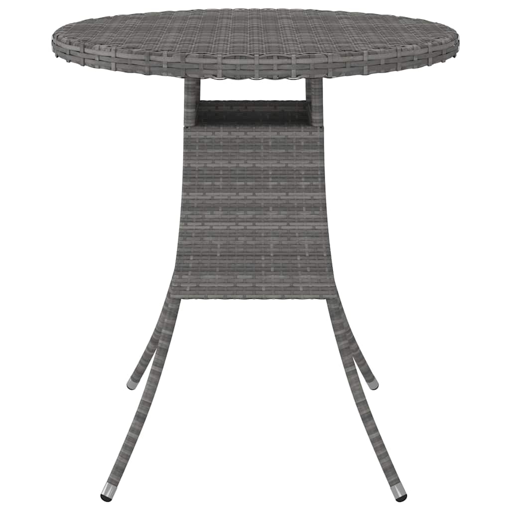 9-tlg. Garten-Sofagarnitur mit Auflagen Poly Rattan Grau