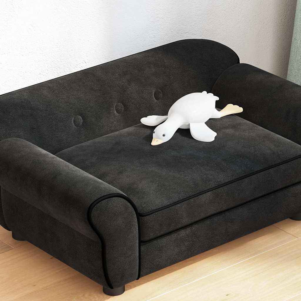 Hundesofa Schwarz 72x45x30 cm Plüsch