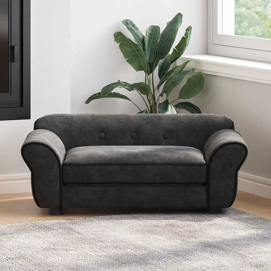 Hundesofa Schwarz 72x45x30 cm Plüsch