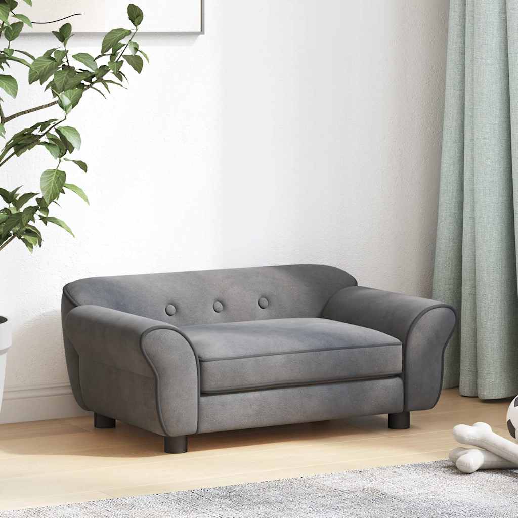 Hundesofa Dunkelgrau 72x45x30 cm Plüsch