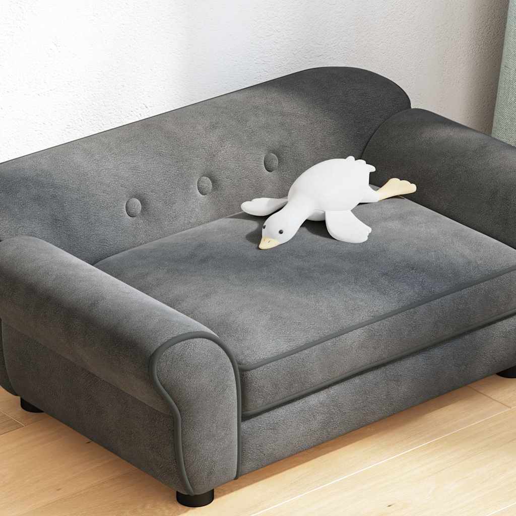 Hundesofa Dunkelgrau 72x45x30 cm Plüsch