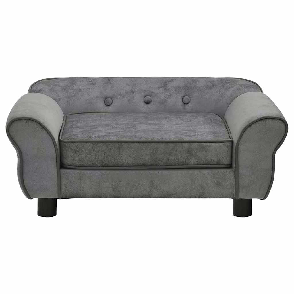 Hundesofa Dunkelgrau 72x45x30 cm Plüsch