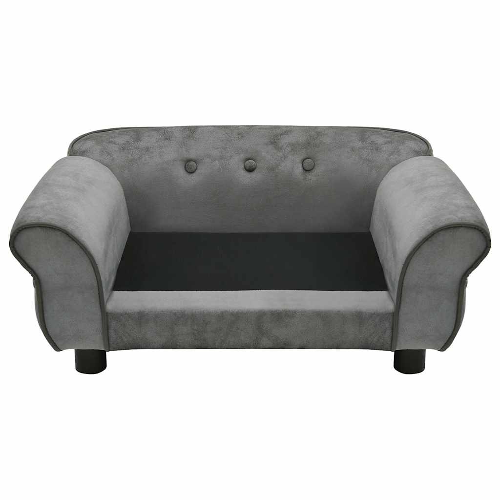 Hundesofa Dunkelgrau 72x45x30 cm Plüsch