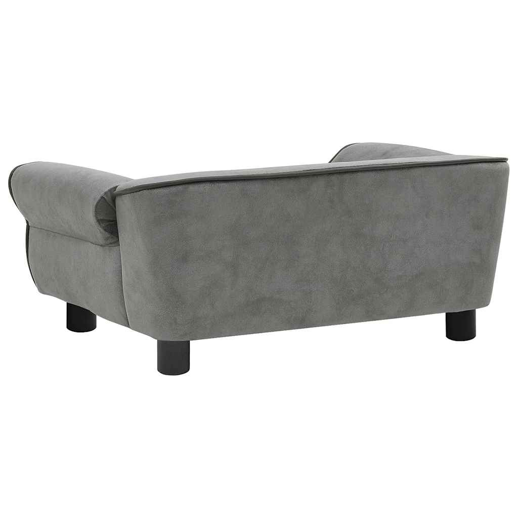 Hundesofa Dunkelgrau 72x45x30 cm Plüsch