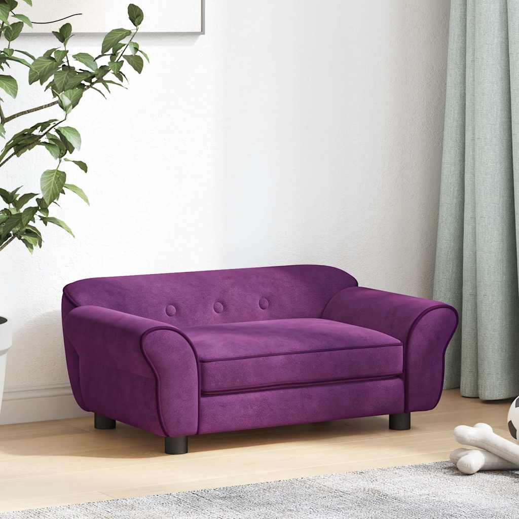 Hundesofa Burgunderrot 72x45x30 cm Plüsch