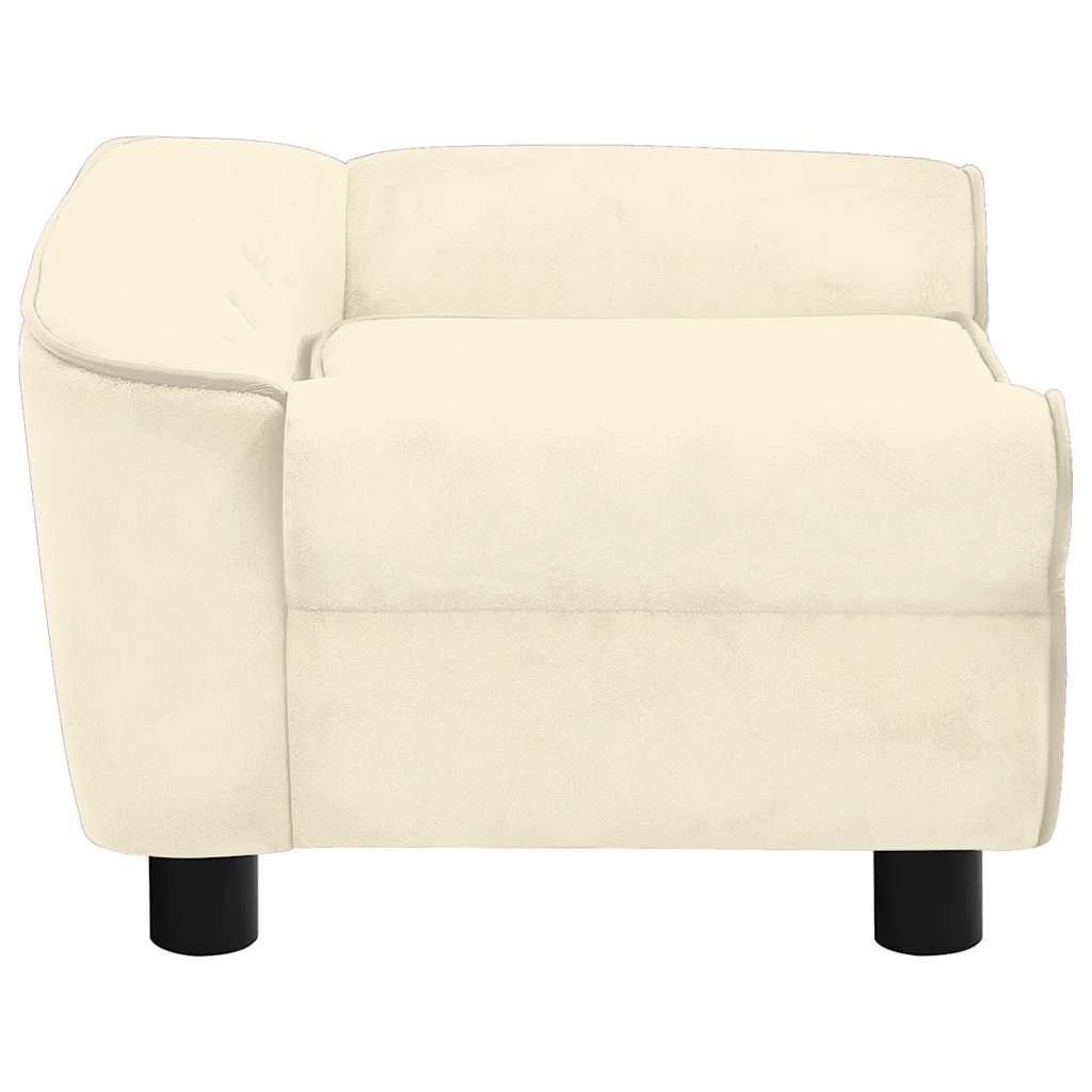 Hundesofa Creme 72x45x30 cm Plüsch