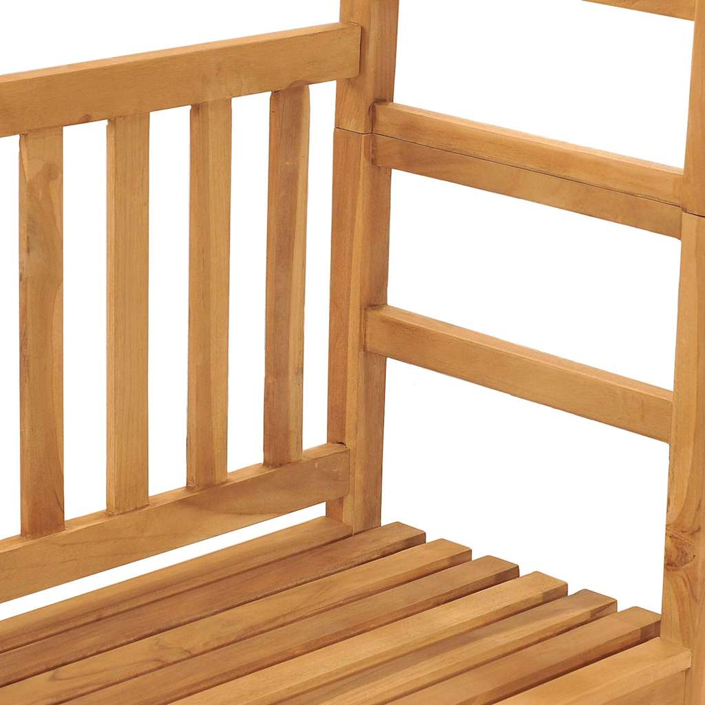 Gartenbank mit Pergola 115 cm Massivholz Teak