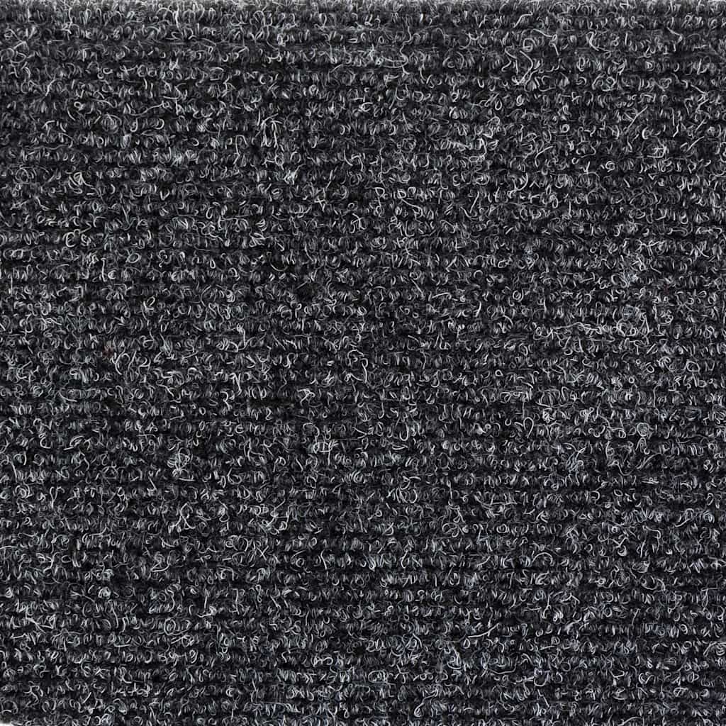 Tapis de marches auto-adhésifs 5 pcs. 56x17x3 cm gris foncé demi-rond