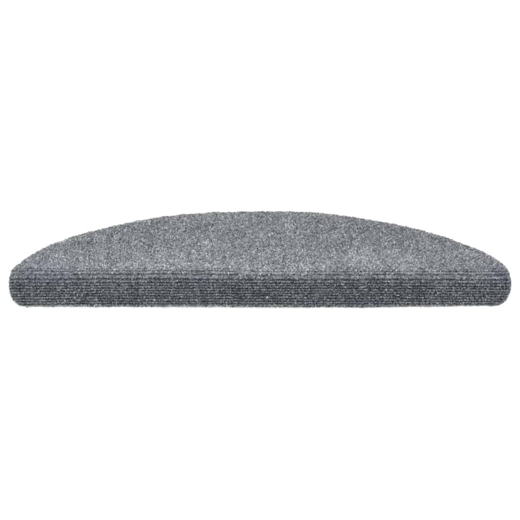 Stufenmatten Selbstklebend 5 Stk. 56x17x3 cm Hellgrau Halbrund