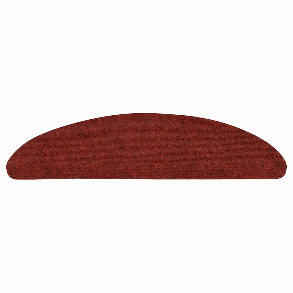 Stufenmatten Selbstklebend 10 Stk. 56x17x3 cm Bordeauxrot Halbrund