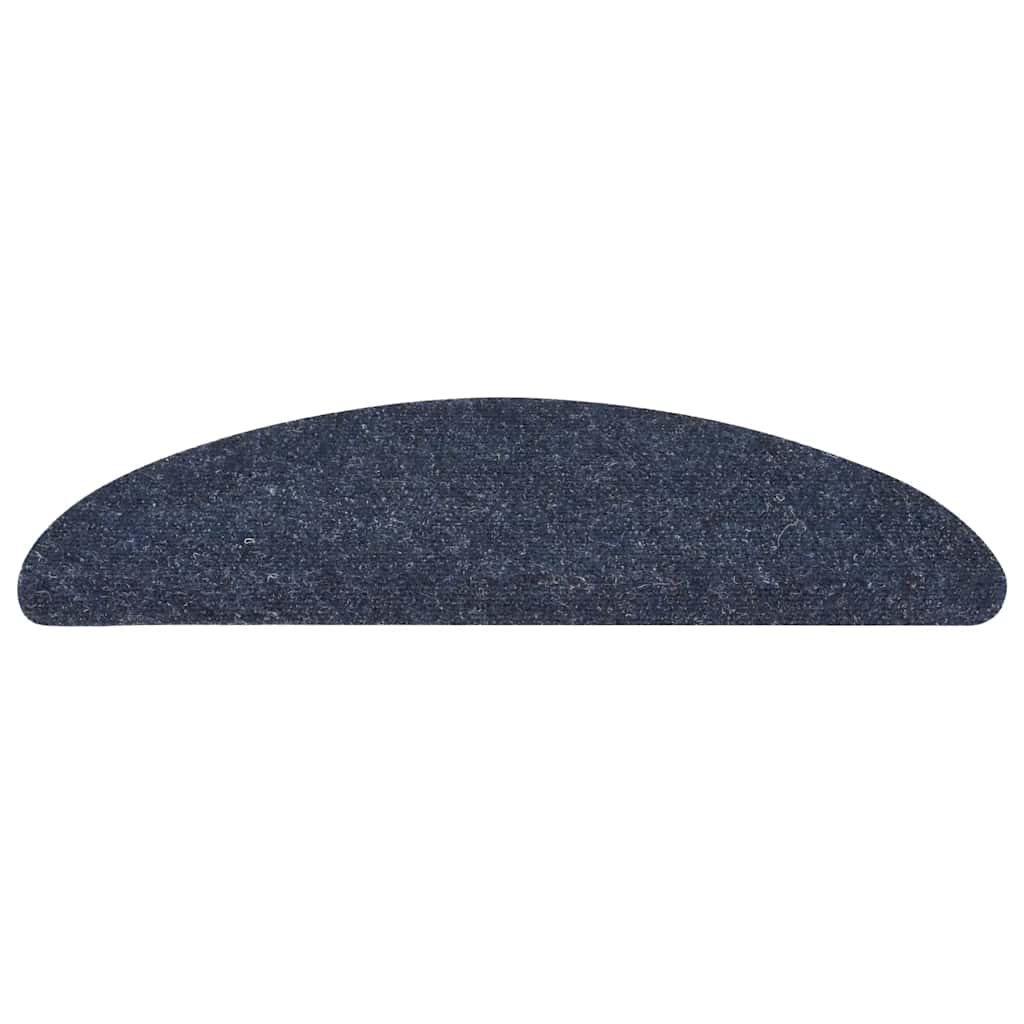 Marches d'escalier auto-adhésives 5 p. 56x17x3 cm Bleu semi-circulaire