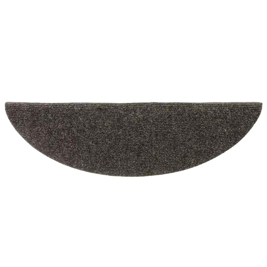 Stufenmatten Selbstklebend 10 Stk. 56x17x3 cm Anthrazit Halbrund