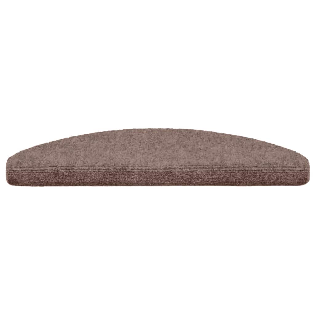 Tapis de marches autocollants 5 pcs 65x21x4 cm Marron clair Semi-circulaire Grand