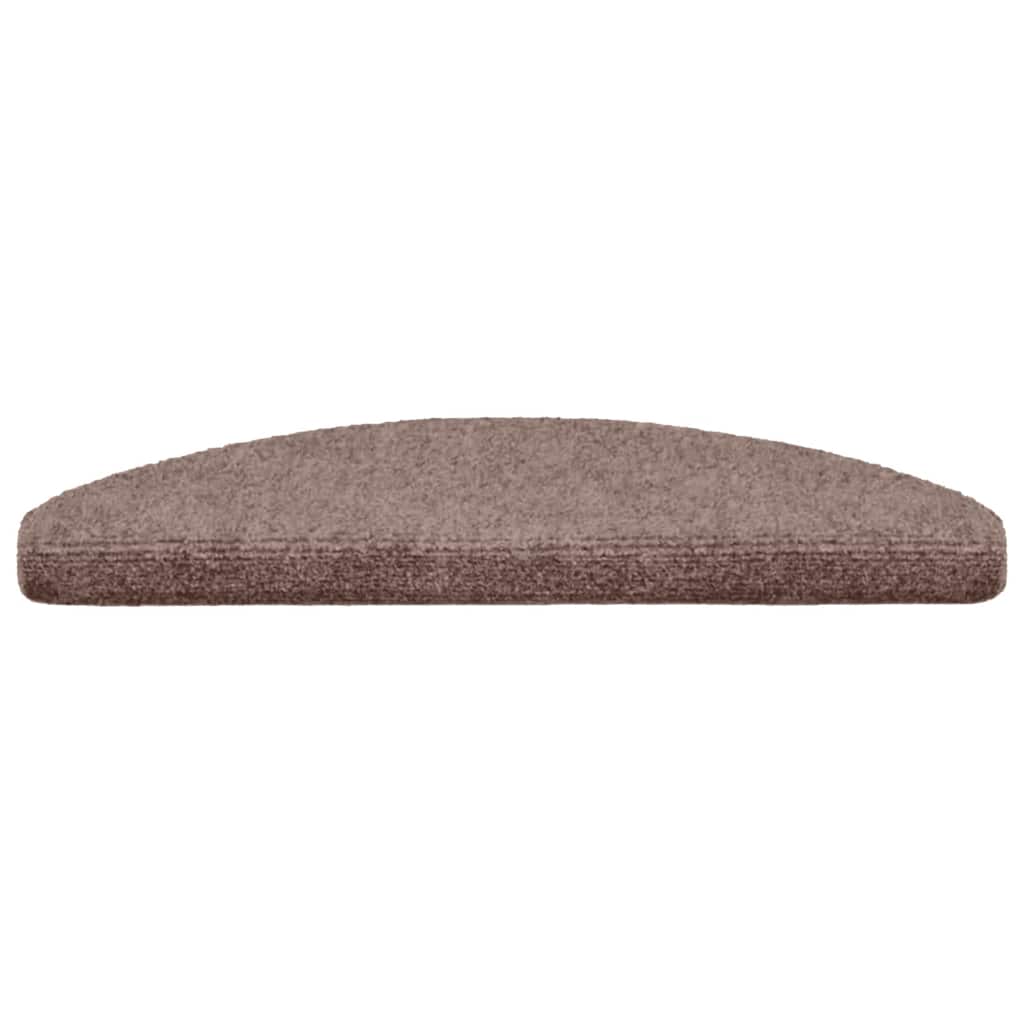 Stair Mats Self-Adhesive 10 pcs. 65x21x4 cm Light Brown Semi-Circular Large
