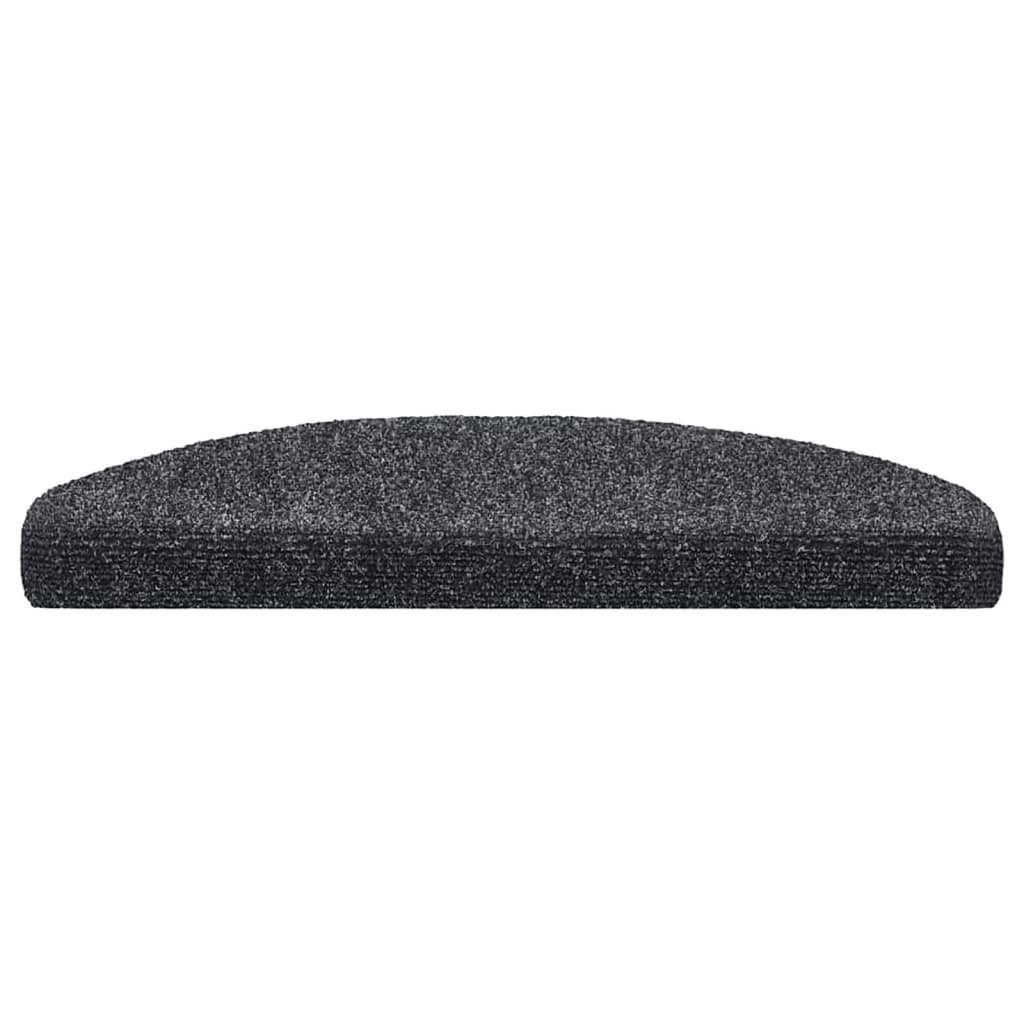 Stufenmatten Selbstklebend 10 Stk. 65x21x4 cm Dunkelgrau Halbrund Groß