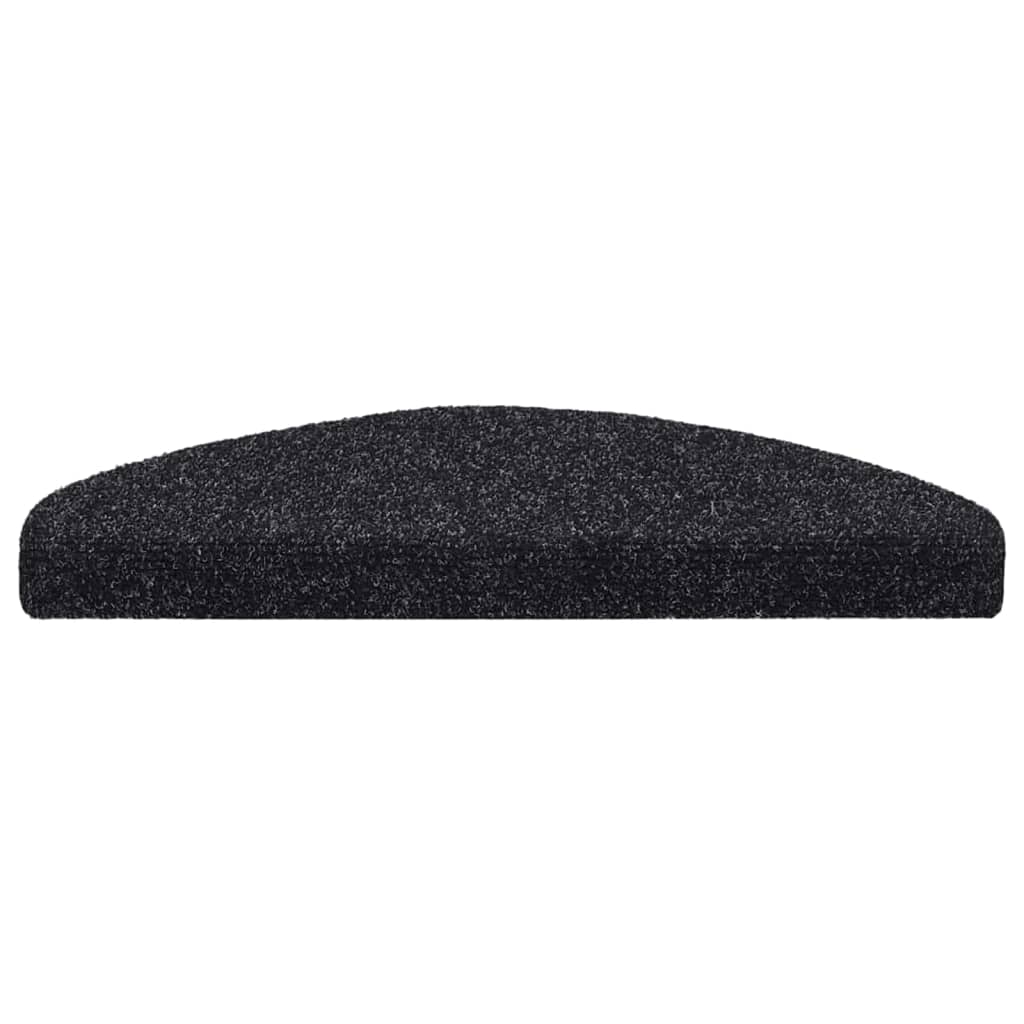 Stair Mats Self-Adhesive 5 Pcs. 65x21x4 cm Black Semi-Circular Large