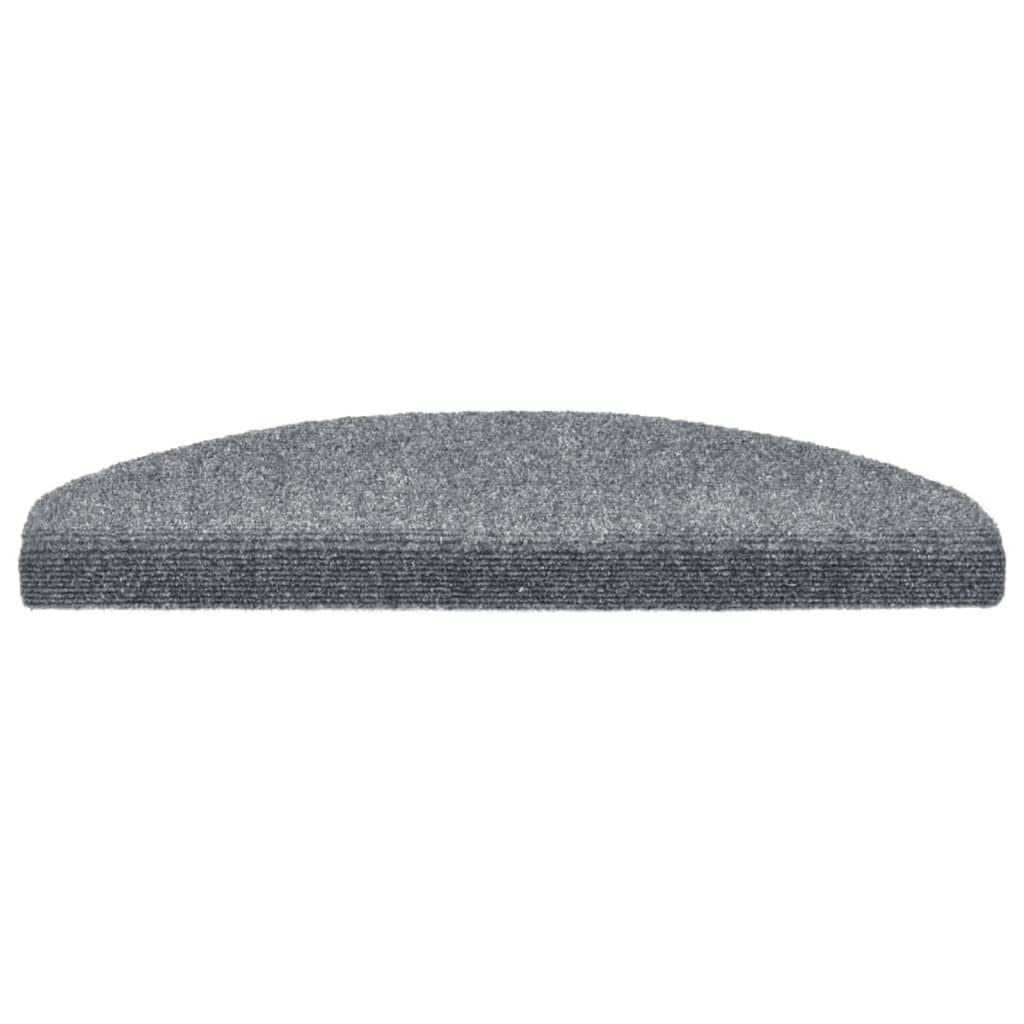Stair Mats Self-Adhesive 5 pcs. 65x21x4 cm Light Gray Semi-Circular Large