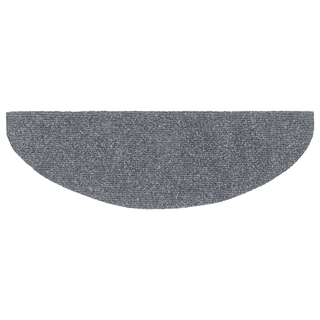 Stair Mats Self-Adhesive 5 pcs. 65x21x4 cm Light Gray Semi-Circular Large