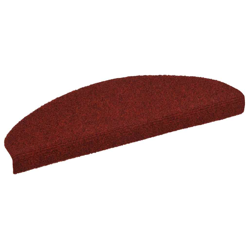 Stair Treads Self-Adhesive 5 pcs. 65x21x4 cm Bordeaux Red Semi-Circular Large