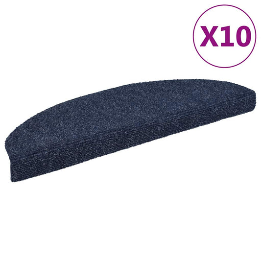 Marches de protection autocollantes 10 pcs 65x21x4 cm Bleu Demi-Rond Grande