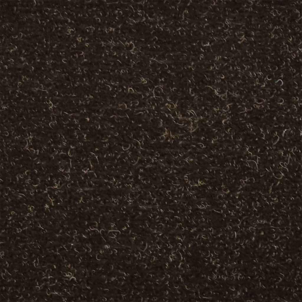 Stair Mats Self-Adhesive 10 pcs. 65x21x4 cm Dark Brown Semi-Circular Large