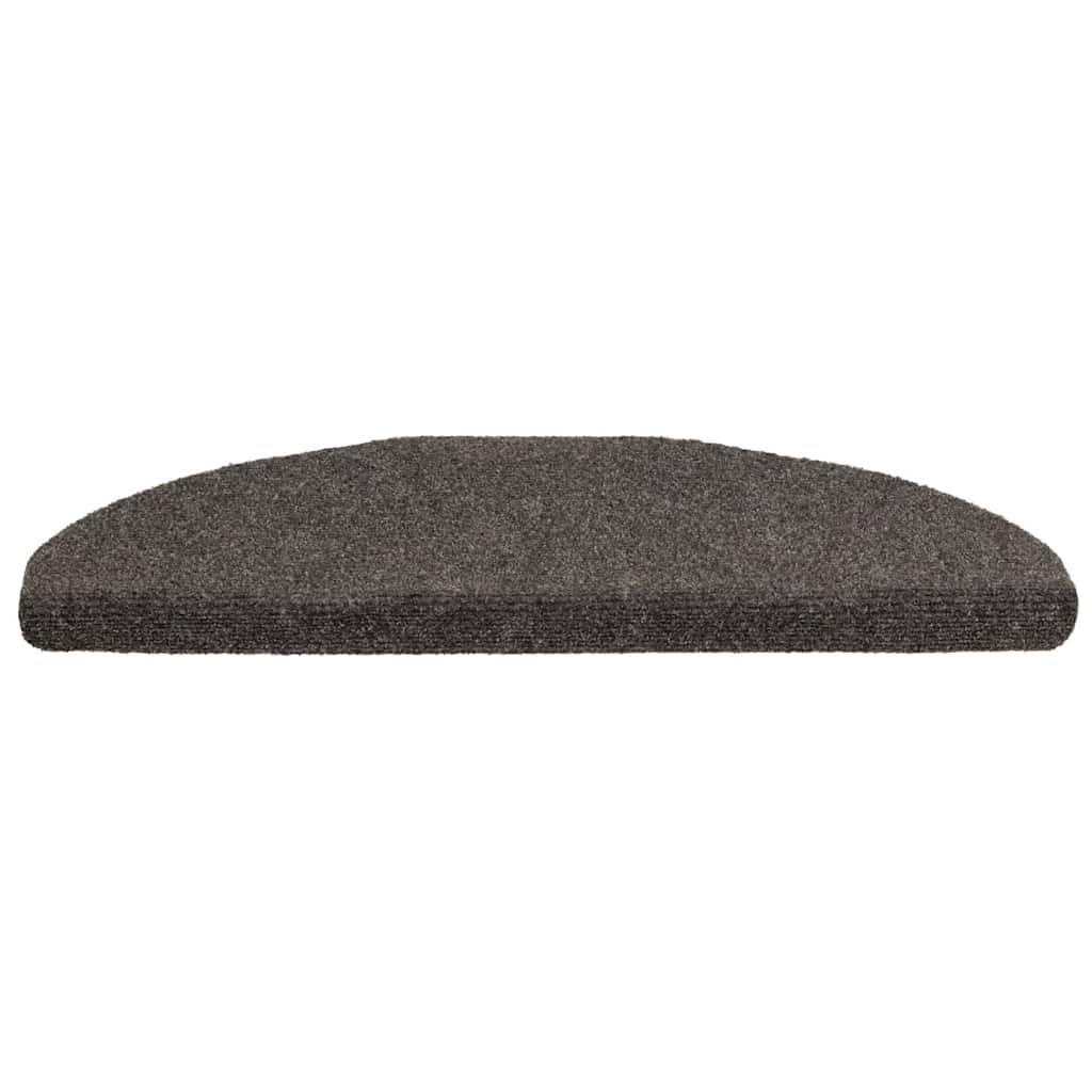 Tapis de marche auto-adhésifs 5 pcs 65x21x4 cm anthracite semi-rond grand