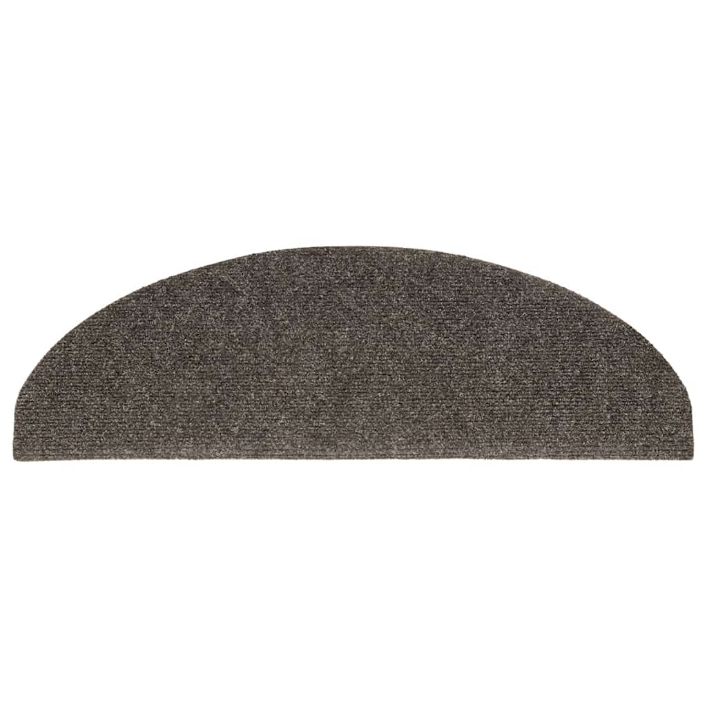 Tapis de marche auto-adhésifs 5 pcs 65x21x4 cm anthracite semi-rond grand