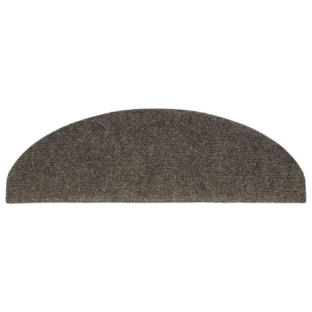 Stufenmatten Selbstklebend 10 Stk. 65x21x4 cm Anthrazit Halbrund Groß