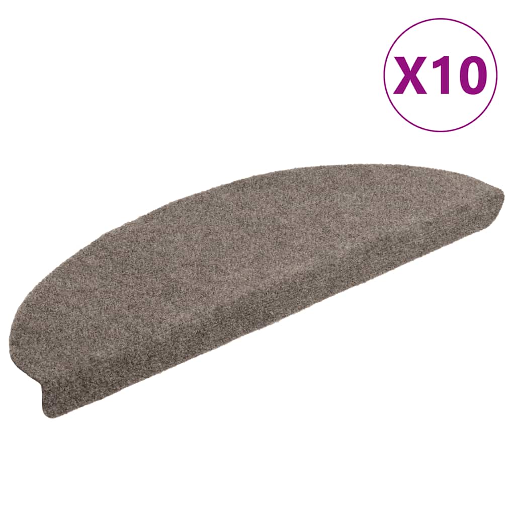 Stufenmatten Selbstklebend 10 Stk. 65x21x4 cm Beige Halbrund Groß
