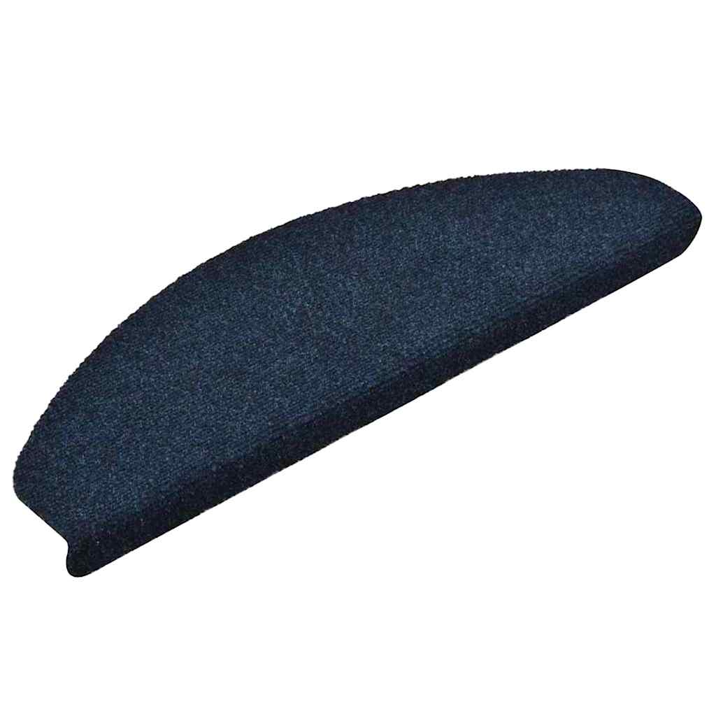 Stair Treads Self-Adhesive 10 Pcs. 65x21x4 cm Navy Blue Semi-Circular Large