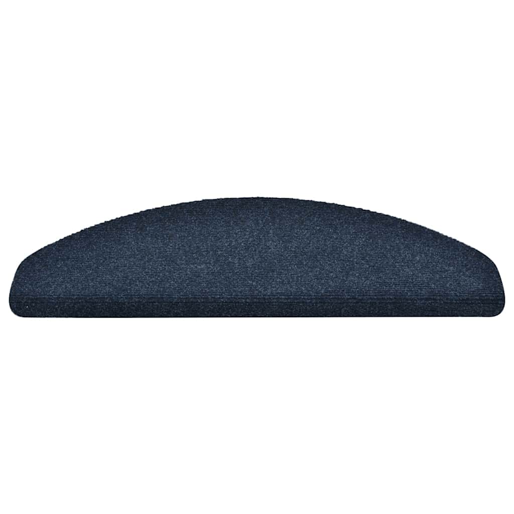 Stair Treads Self-Adhesive 10 Pcs. 65x21x4 cm Navy Blue Semi-Circular Large