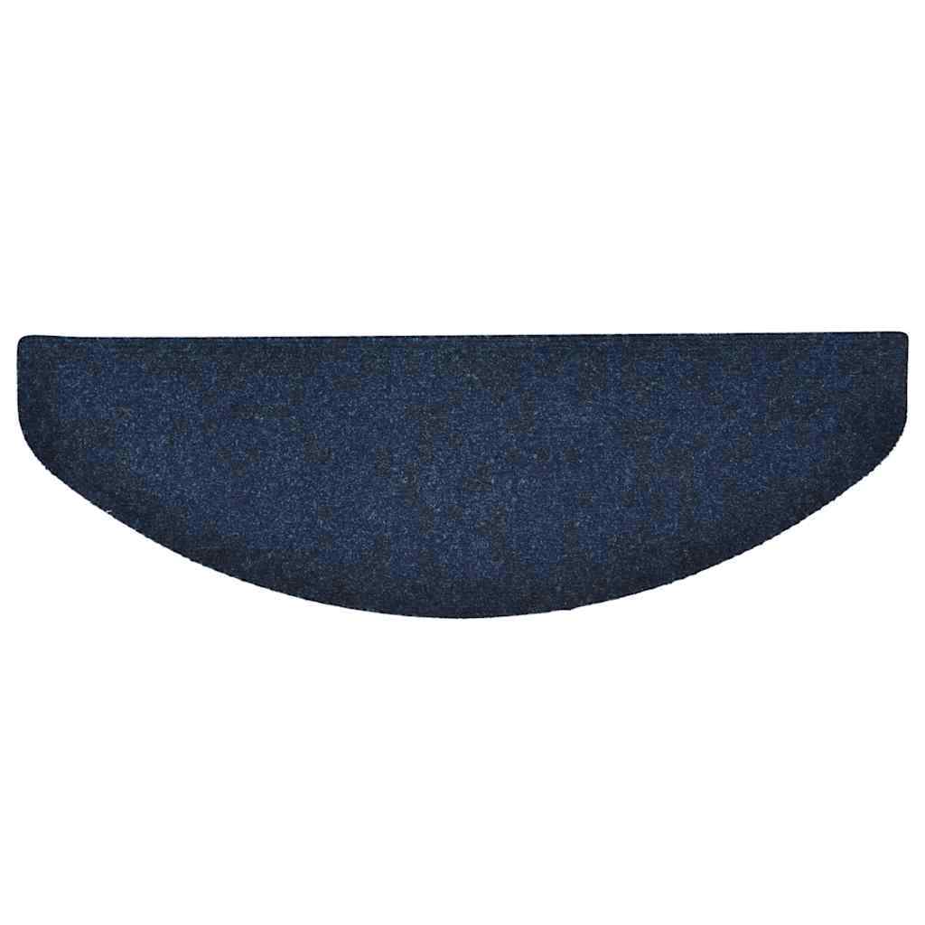 Stair Treads Self-Adhesive 10 Pcs. 65x21x4 cm Navy Blue Semi-Circular Large