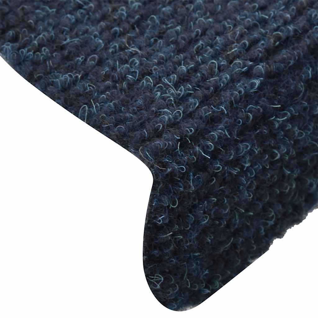 Stair Treads Self-Adhesive 10 Pcs. 65x21x4 cm Navy Blue Semi-Circular Large