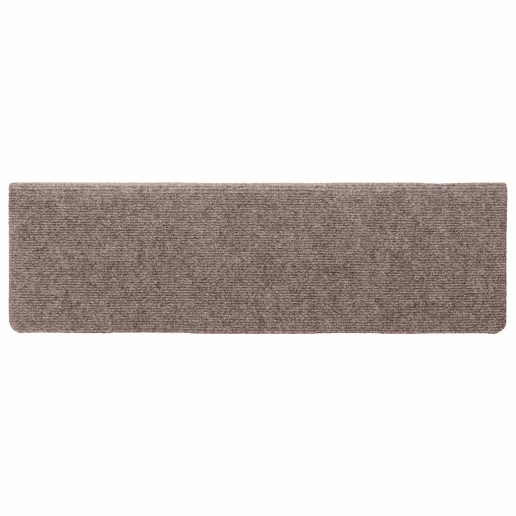 Stufenmatten Selbstklebend 5 Stk. 65x21x4 cm Creme Rechteckiger Rand